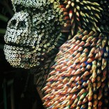 Gorilla-Made-from-Colored-Pencils