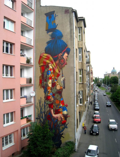 Street artist Sainer goes big in Poland